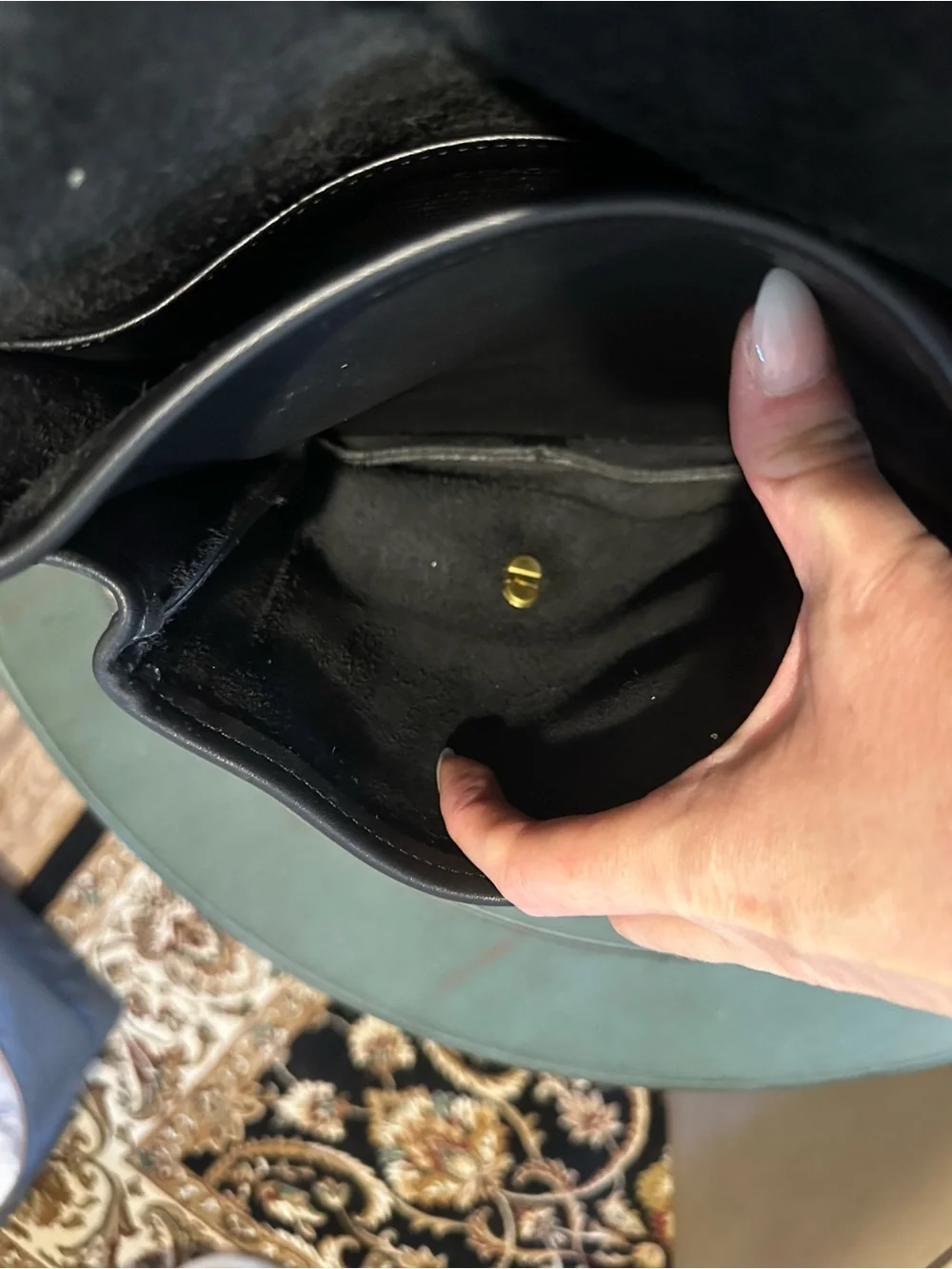 Coach Black Leather Crossbody Satchel with Gold Hardware